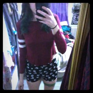 Maroon crop top